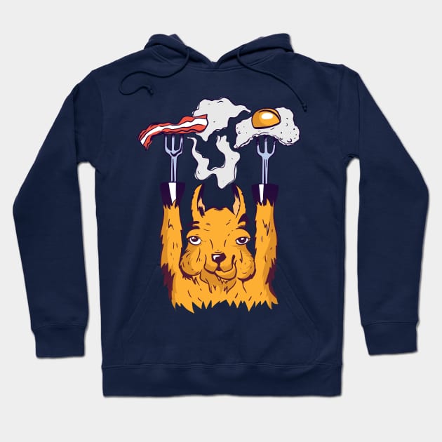 breakfast llama Hoodie by D.O.A